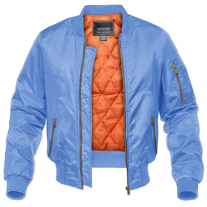 Chaqueta Bomber Estilo Aviador con Forro Térmico