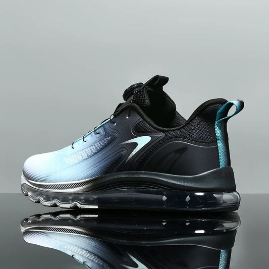 Zapatillas de Running con Cámara de Aire - Diseño Gradiente Azul y Negro