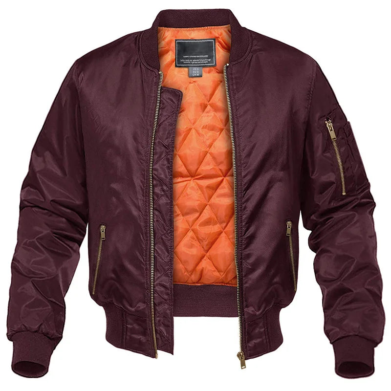 Chaqueta Bomber Estilo Aviador con Forro Térmico