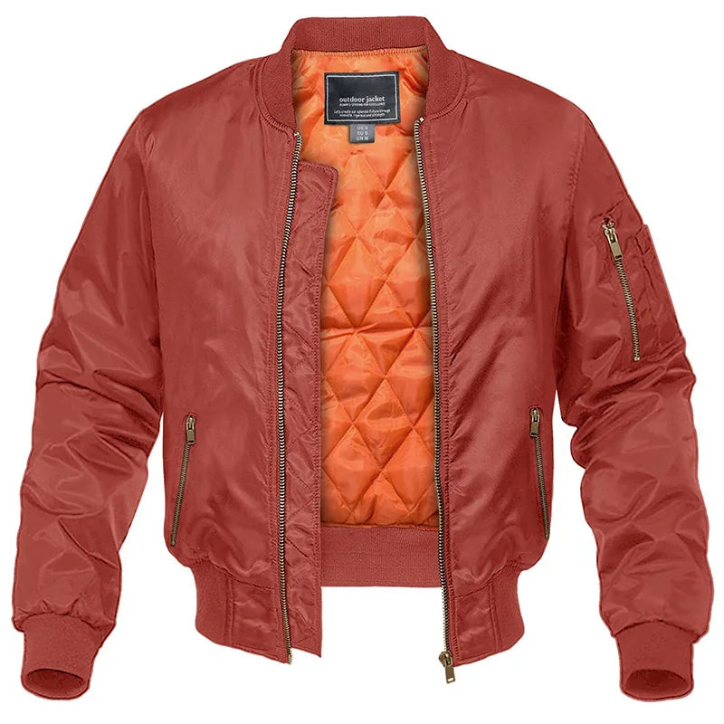 Chaqueta Bomber Estilo Aviador con Forro Térmico