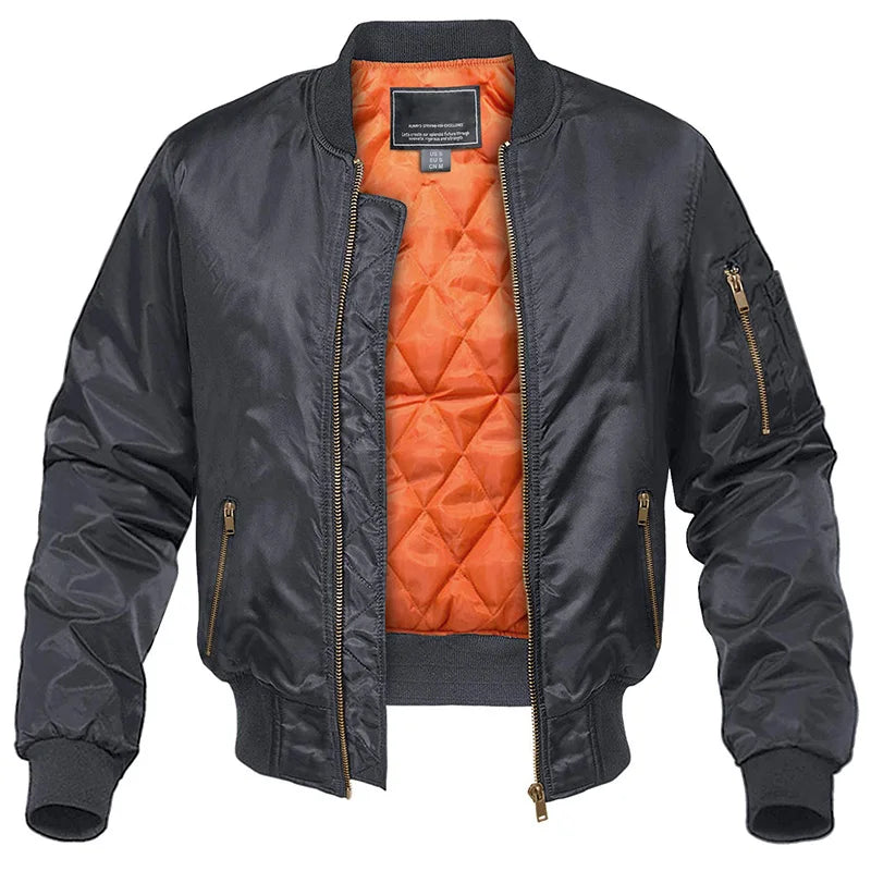 Chaqueta Bomber Estilo Aviador con Forro Térmico